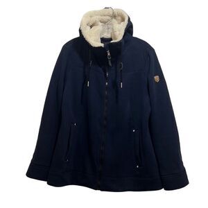 Madison Expedition jacket coat hoodie cotton blend navy LG LIGHTHOUSE RESCUE